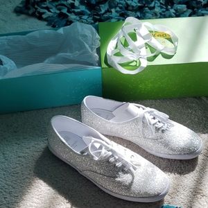 Keds x Kate Spade New York Champion White Glitter